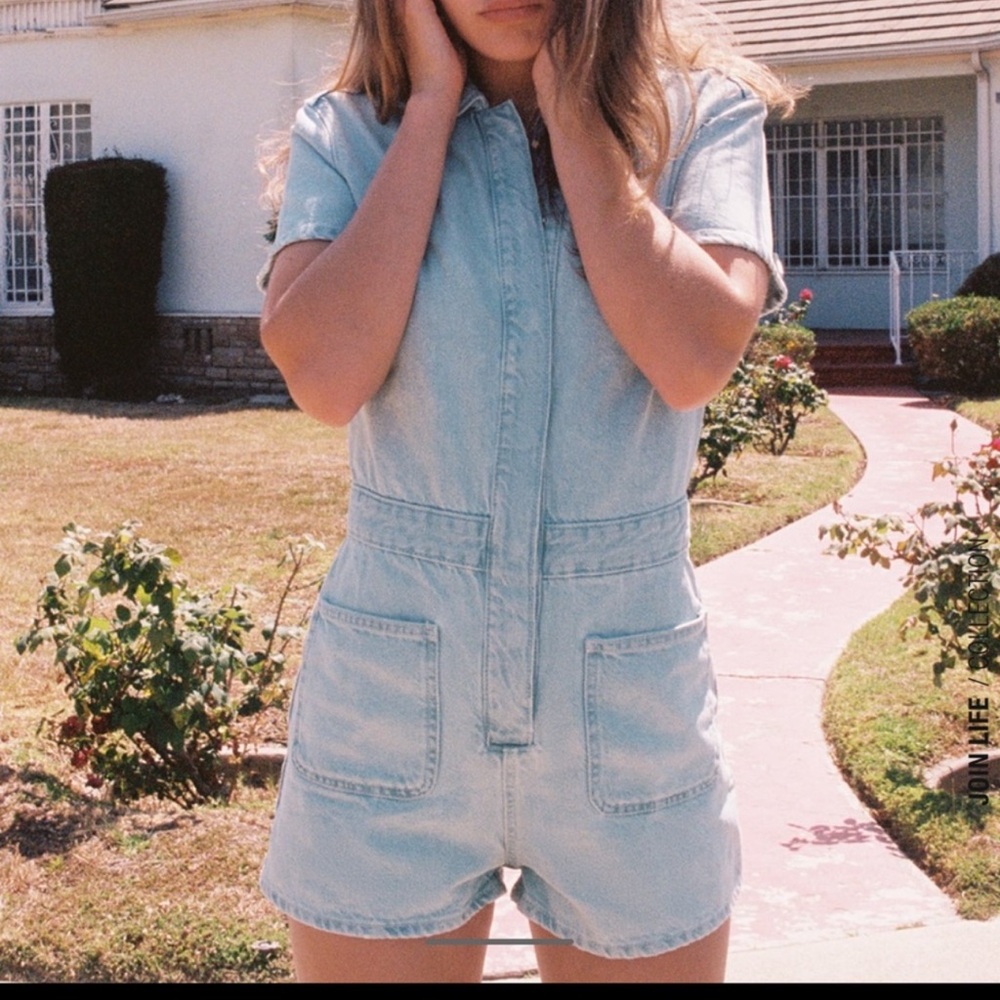 Zara 70’s denim jumpsuit romper